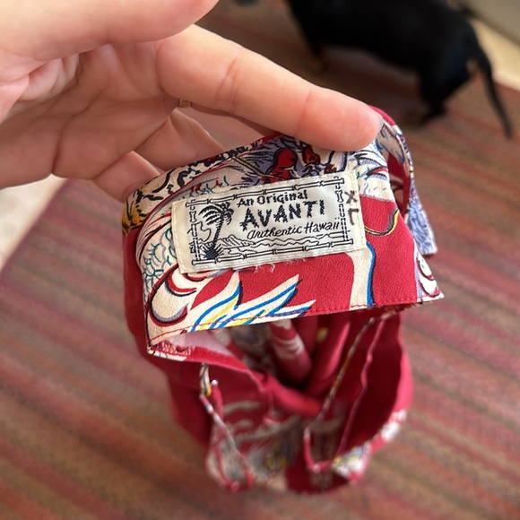 Vintage Red and Gold Dragon Maxi Dress - Picture 5 of 5